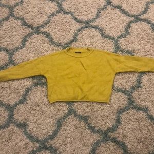 Yellow cropped sweater